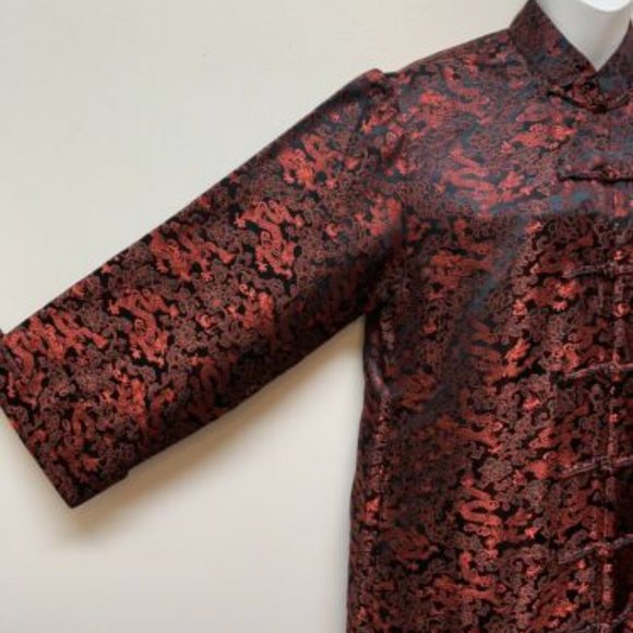 Made‎ Macau Asian Jacket Tunic Knot Buttons Dragon - Picture 3 of 10